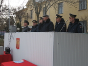 Митинг по случаю вручения части Боевого знамени. Выступает руководитель ветеранской организации      Володько В.В.